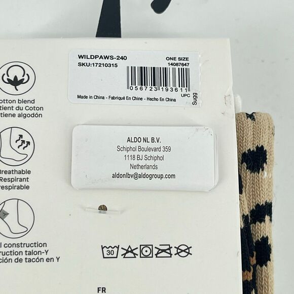 ALDO “Not Your Basic Wild” Leopard & Tiger Crew Socks 2-Pair NWT, Animal Print - Picture 10 of 11